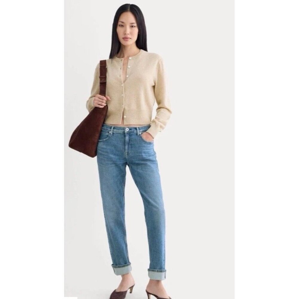 Everlane Womens 29x27” Selvedge Denim Blue Jeans Organic Cotton, Straight Leg